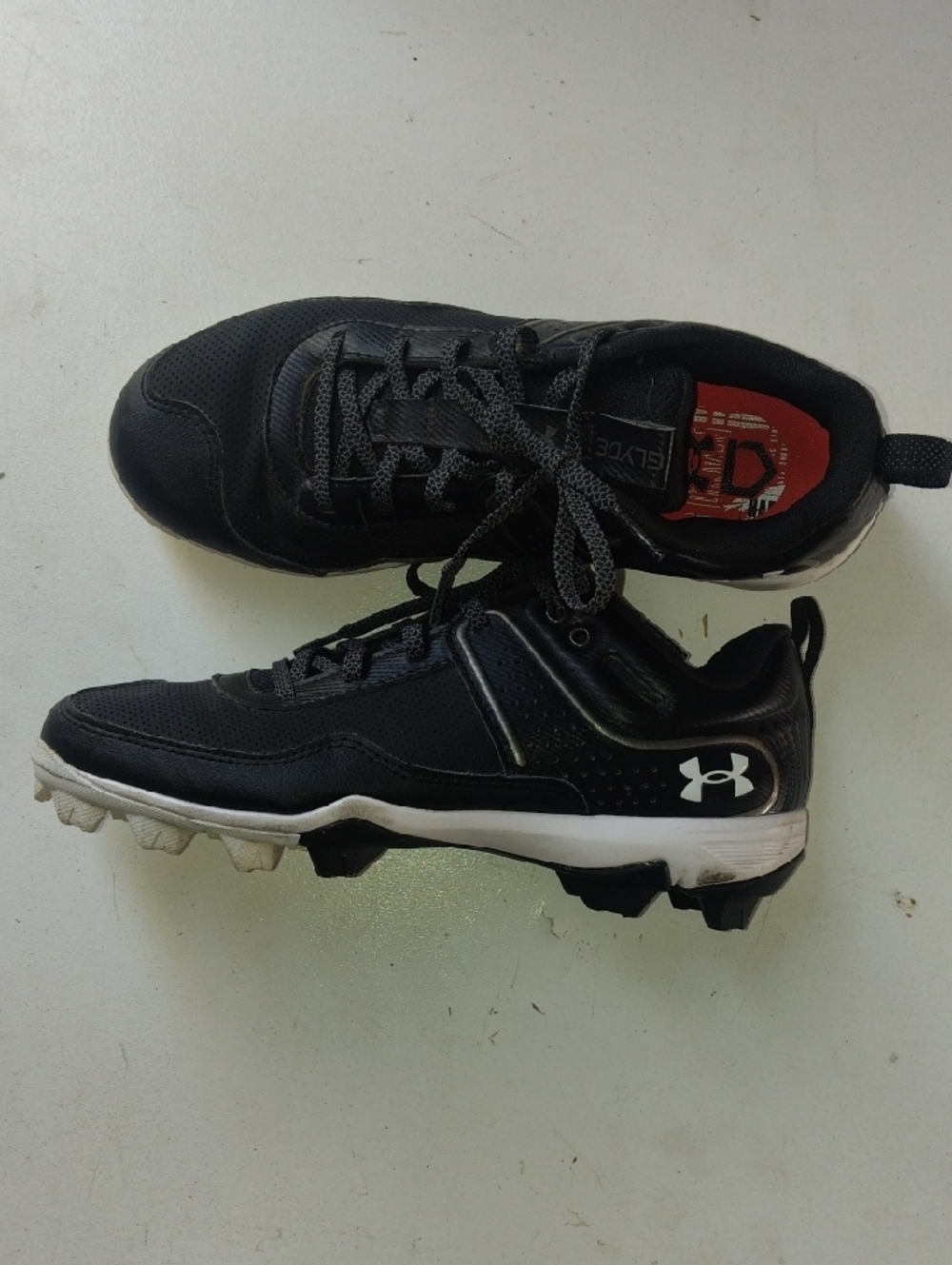 Under Armour Black and White Cleats